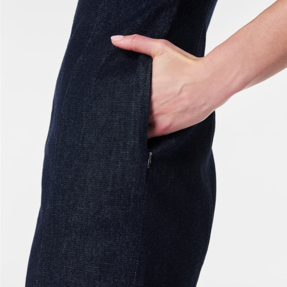 Denim Seamed Shift Dress ✨brand new - Picture 6 of 8